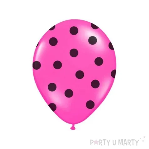 balony 14 kropki pastel rose belbal 6 szt