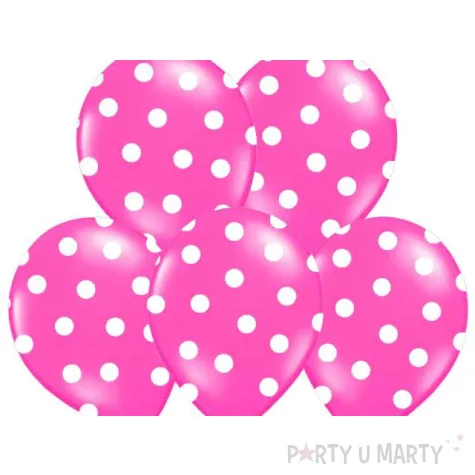 balony 14 kropki pastel rose belbal 6 szt