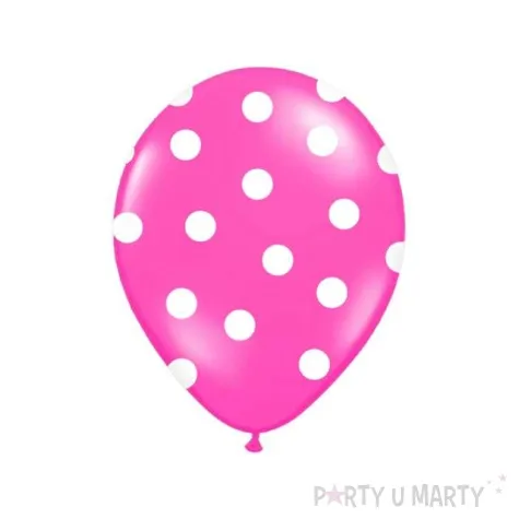 balony 14 kropki pastel rose belbal 6 szt