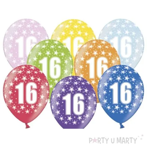 balony 14 liczba 16 belbal metallic mix 6 szt