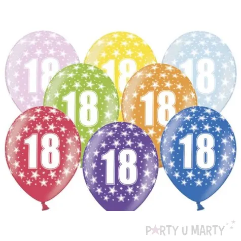 balony 14 liczba 18 belbal metallic mix 6 szt