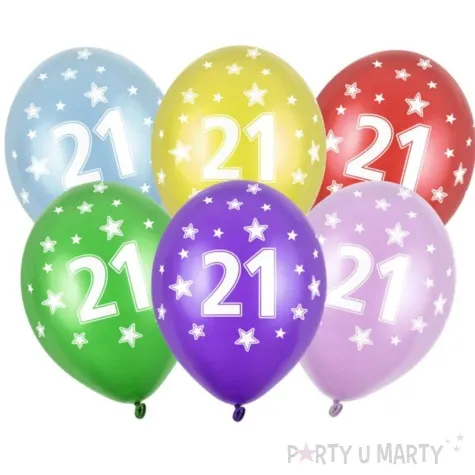 balony 14 liczba 21 strong metallic mix 50 szt