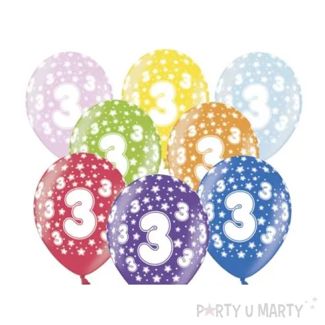 balony 14 liczba 3 belbal metallic mix 6 szt