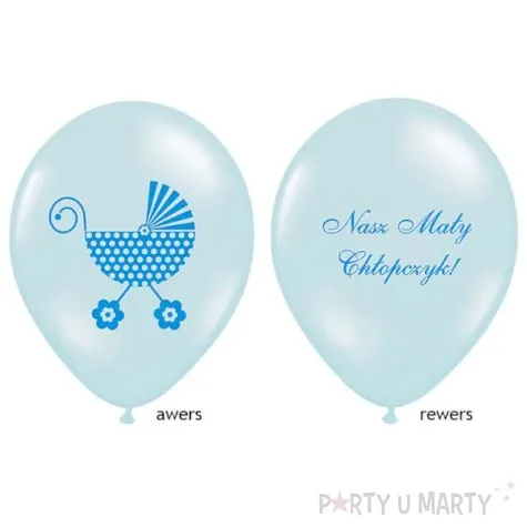 balony 14 nasz maly chlopczyk belbal baby blue 6 szt