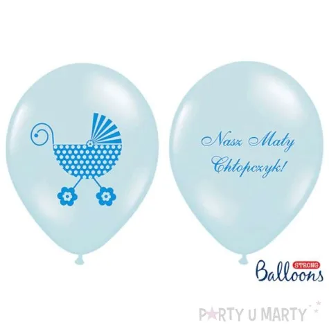 balony 14 nasz maly chlopczyk strong baby blue 6 szt