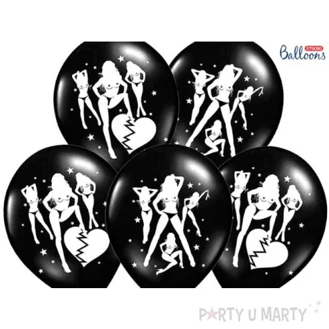 balony 14 seksowne strong pastel black 6 szt