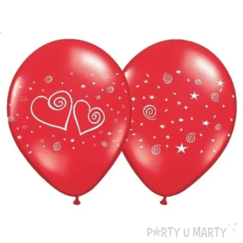 balony 14 serca chery red 6 szt