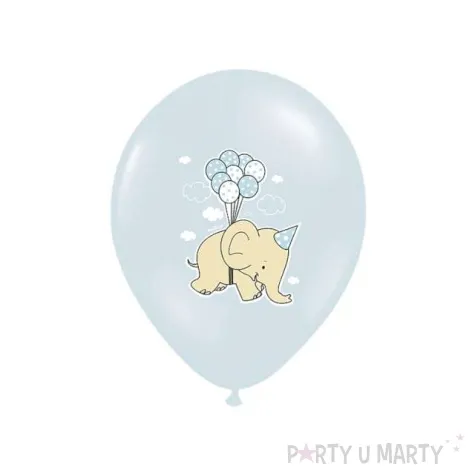 balony 14 slonik belbal baby blue 6 szt