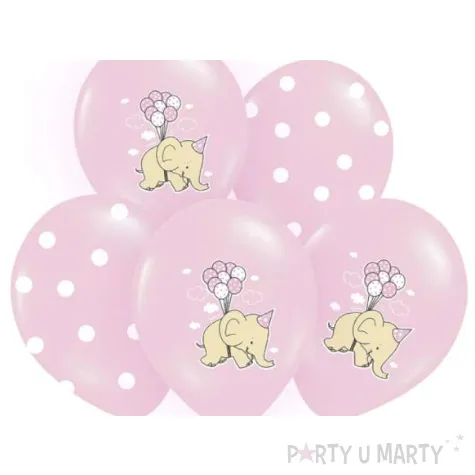 balony 14 slonik belbal baby pink 50 szt