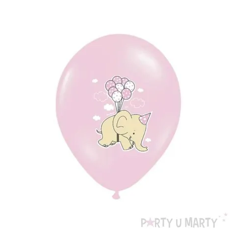 balony 14 slonik belbal baby pink 6 szt