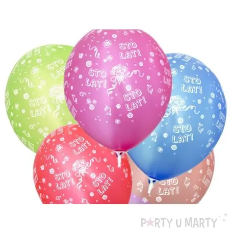 balony 14 sto lat belbal metalic mix 6 szt