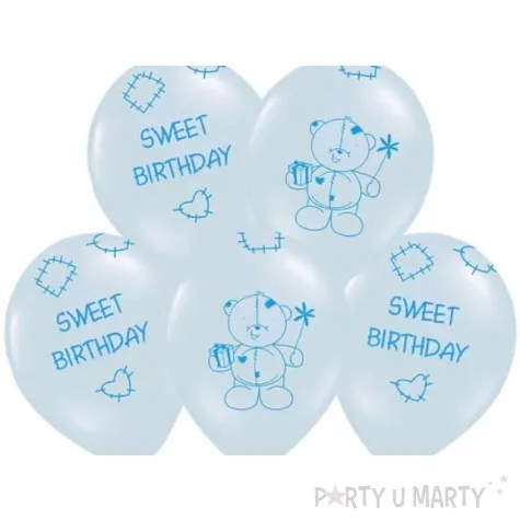 balony 14 sweet birthday belbal pastel blue 50 szt