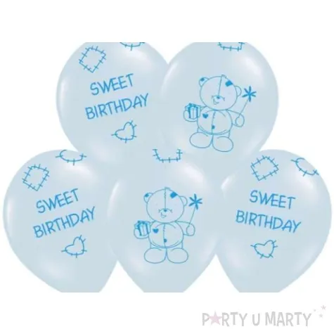 balony 14 sweet birthday belbal pastel blue 6 szt