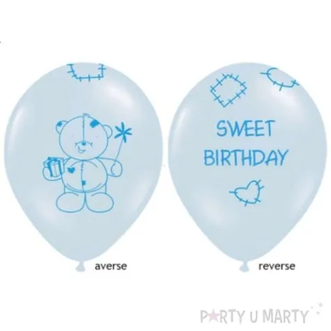 balony 14 sweet birthday belbal pastel blue 6 szt
