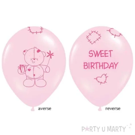 balony 14 sweet birthday belbal pastel pink 50 szt