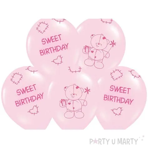 balony 14 sweet birthday belbal pastel pink 6 szt