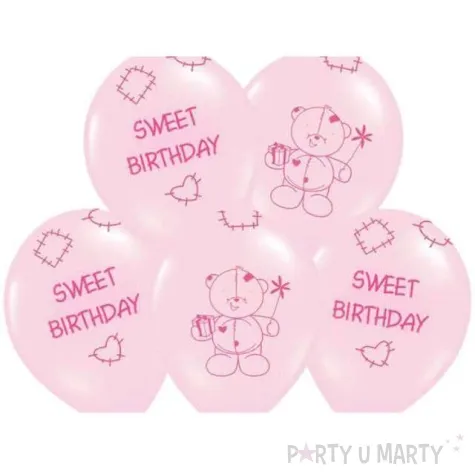 balony 14 sweet birthday strong pastel pink 50 szt