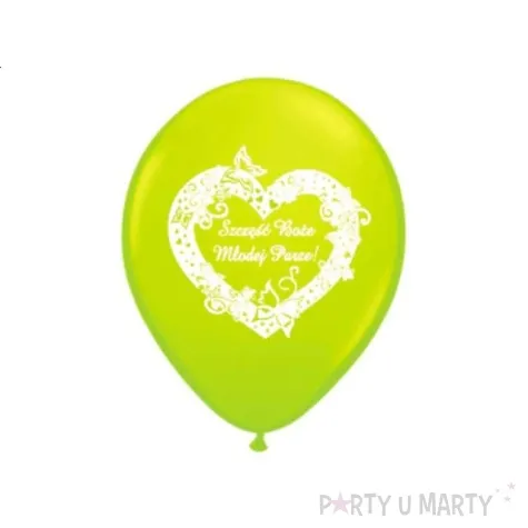 balony 14 szczesc boze belbal metallic apple green 50 szt