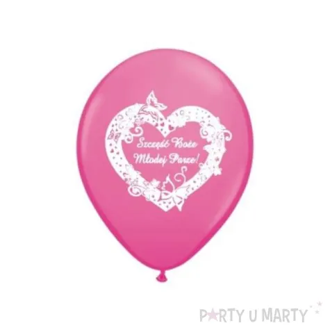 balony 14 szczesc boze belbal metallic hot pink 50 szt