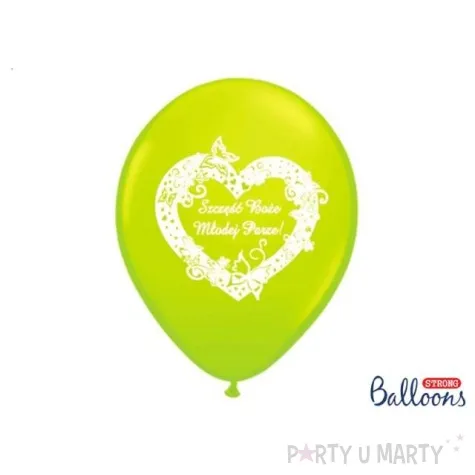 balony 14 szczesc boze strong metallic apple green 50 szt