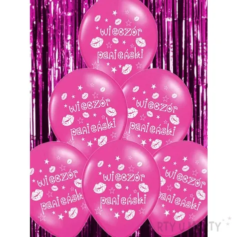 balony 14 wieczor panienski belbal hot pink metalik 6 szt