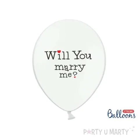 balony 14 will you strong pastel white 6 szt