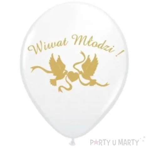balony 14 wiwat mlodzi strong white metalik 50 szt