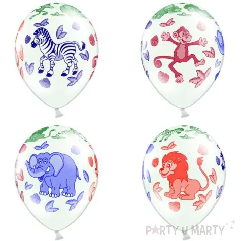 balony 14 zoo belbal pastel white 6 szt