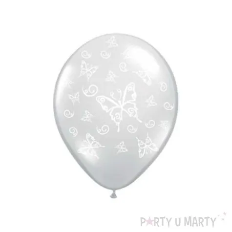 balony 16 crystal clear motylki 50 szt