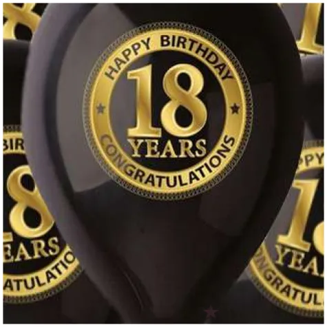 balony 18 happy birthday pastel black gemar 12 5 szt
