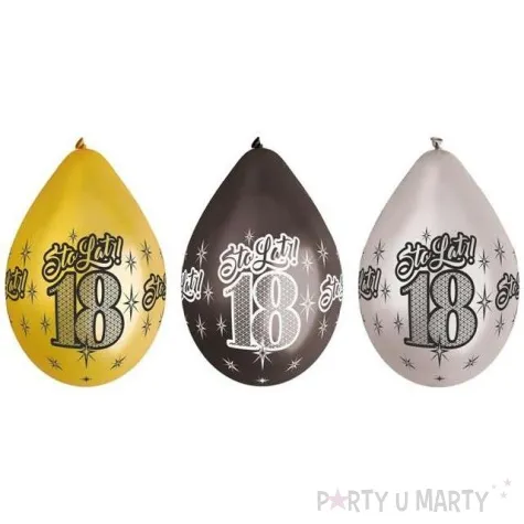 balony 18 sto lat metalik mix gemar 12 6 szt