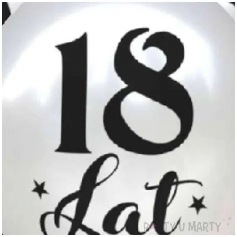 balony 18 urodziny bialy metalik dekoracjepolska 12 5 szt