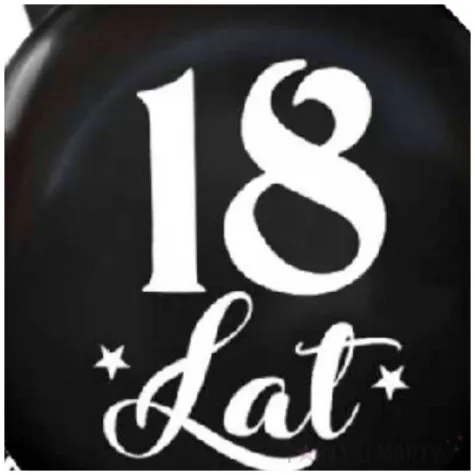 balony 18 urodziny czarny metalik dekoracjepolska 12 5 szt