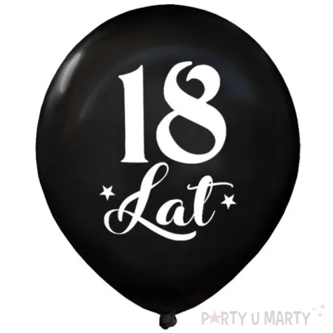 balony 18 urodziny czarny metalik dekoracjepolska 12 5 szt