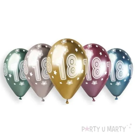 balony 18 urodziny metaliczne gemar 13 5 szt