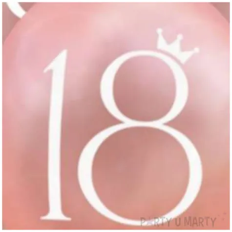 balony 18 urodziny rozowe zloto dekoracjepolska 12 5 szt