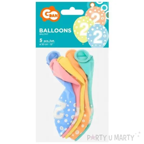 balony 2 latka mix godan 12 5 szt