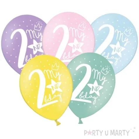 balony 2 my 2nd birthday mix 12 strong 50 szt