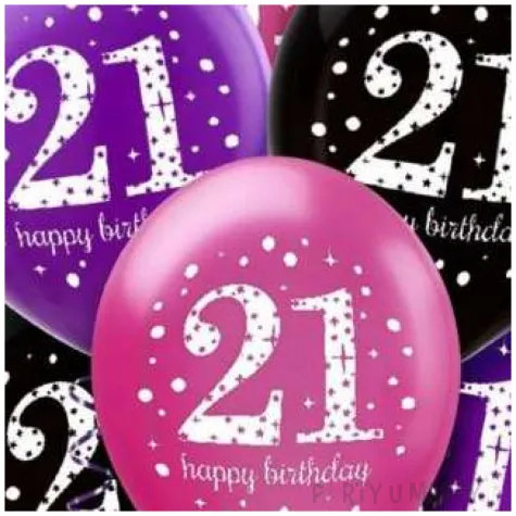 balony 21 urodziny mix amscan 11 6 szt