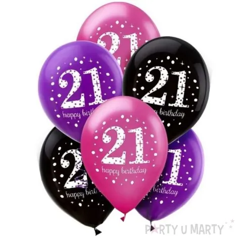 balony 21 urodziny mix amscan 11 6 szt