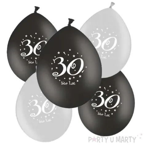 balony 30 pastel czarny srebrny mix 12 5 szt