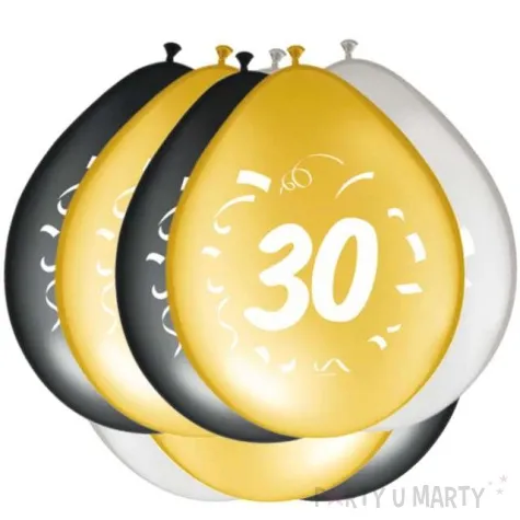 balony 30 urodziny folat mix 12 8 szt
