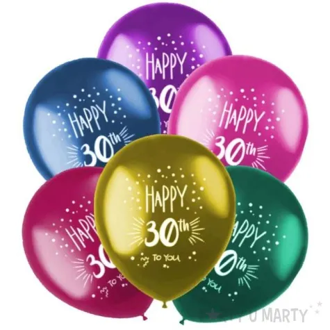 balony 30 urodziny happy 30th folat 13 6 szt