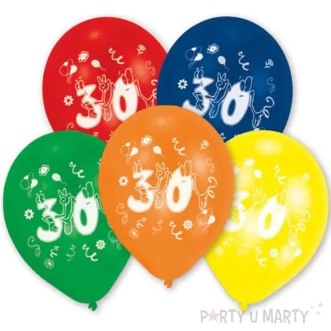 balony 30 urodziny mix 10 amscan 10 szt