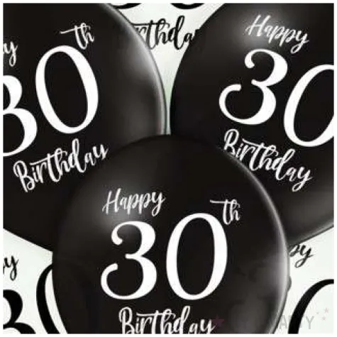 balony 30 urodziny mix belbal 12 6 szt