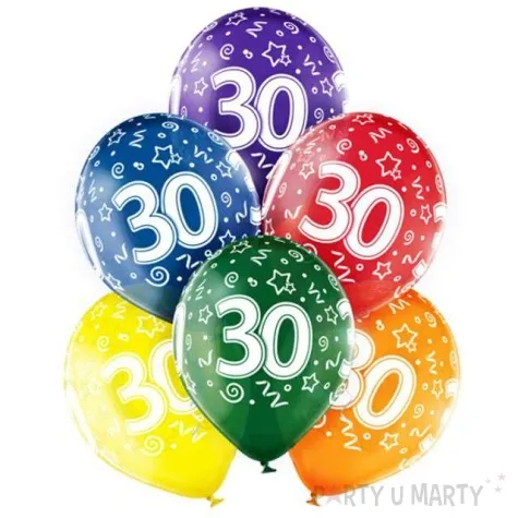balony 30 urodziny mix belbal 12 6 szt