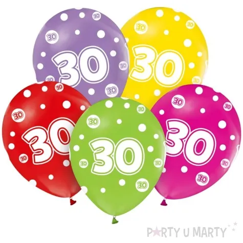 balony 30 urodziny mix godan 12 5 szt
