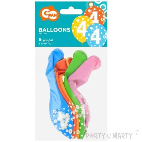 balony 4 latka mix godan 12 5 szt