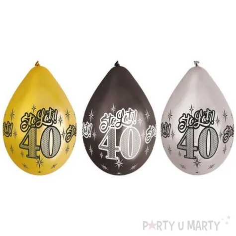 balony 40 sto lat metalik mix gemar 12 6 szt