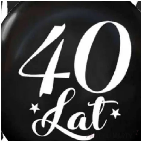 balony 40 urodziny czarny metalik dekoracjepolska 12 5 szt